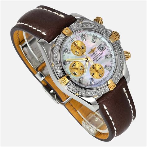 breitling wrist watch bezel embellishments|breitling chronomat evolution diamond bezel.